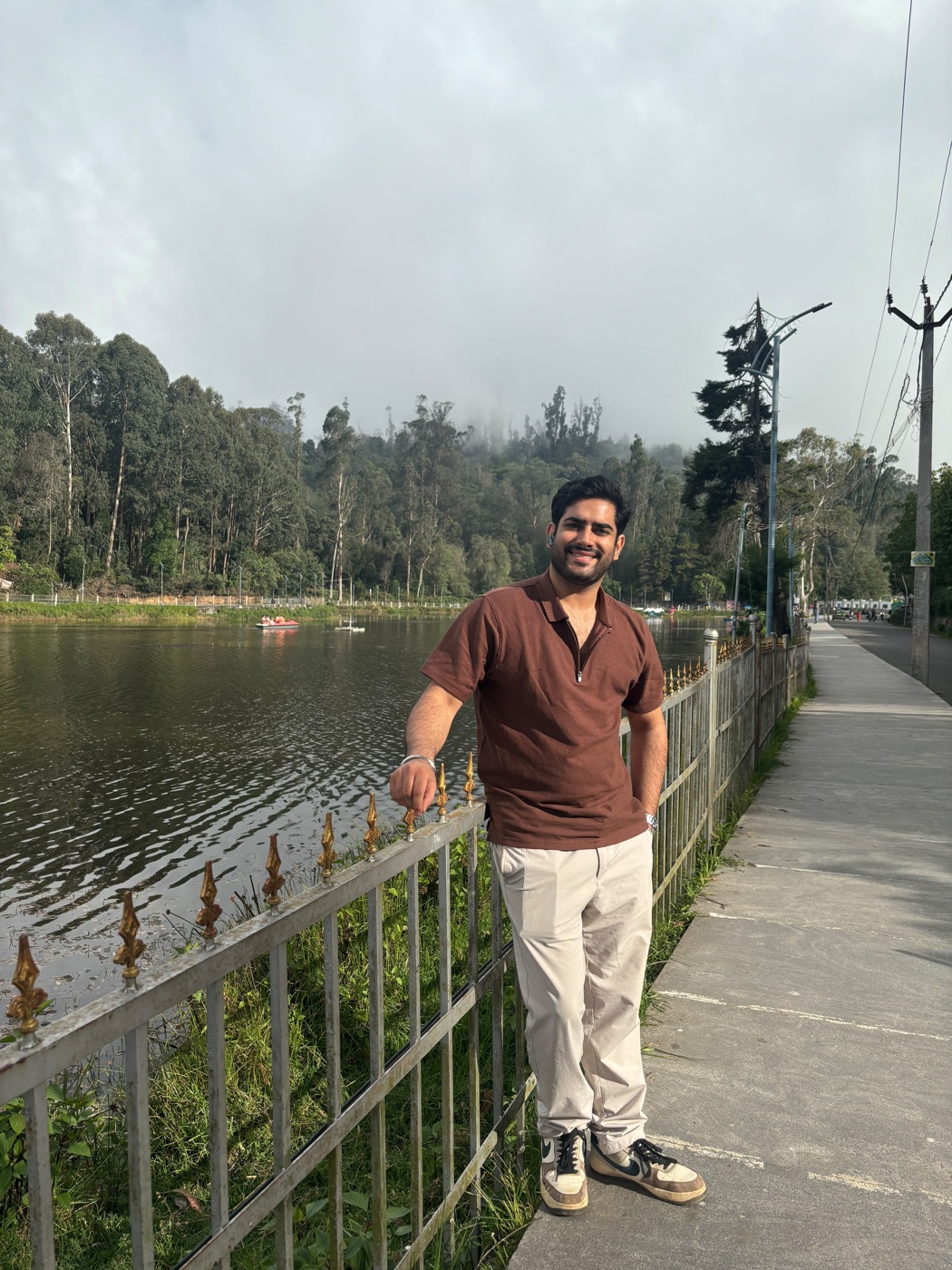 Gagandeep Bhatia by the lake in Kodaikanal