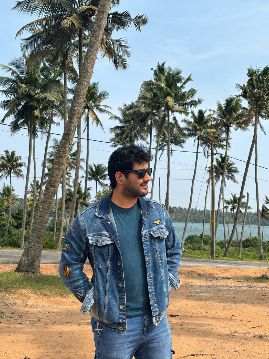 Gagandeep Bhatia among the palms in Varkala
